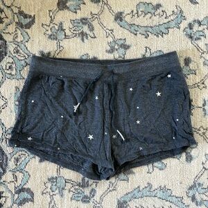 PJ Salvage pajama shorts - grey with silver stars